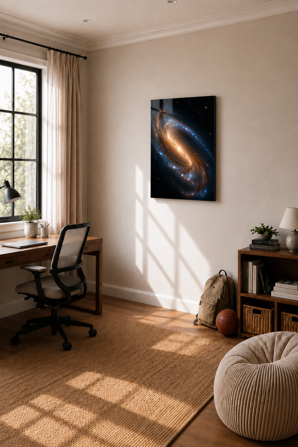 Celestial Bar: Barred Spiral Galaxy