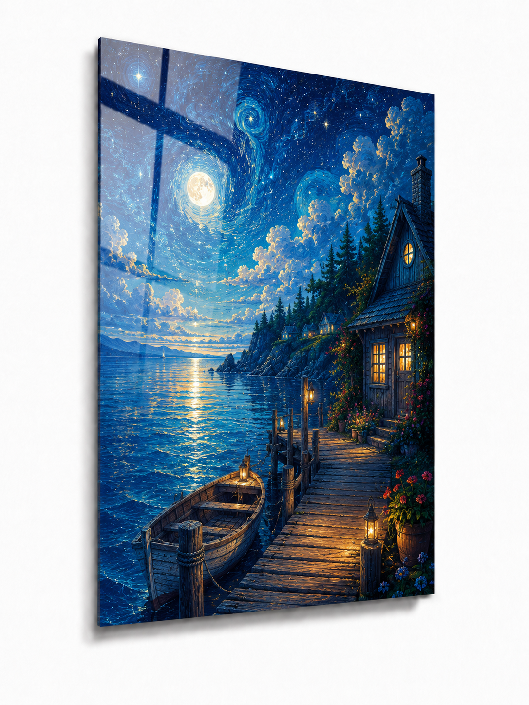 Starlit Harbor: Coastal Night