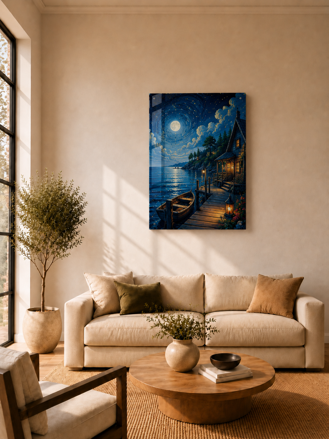 Starlit Harbor: Coastal Night