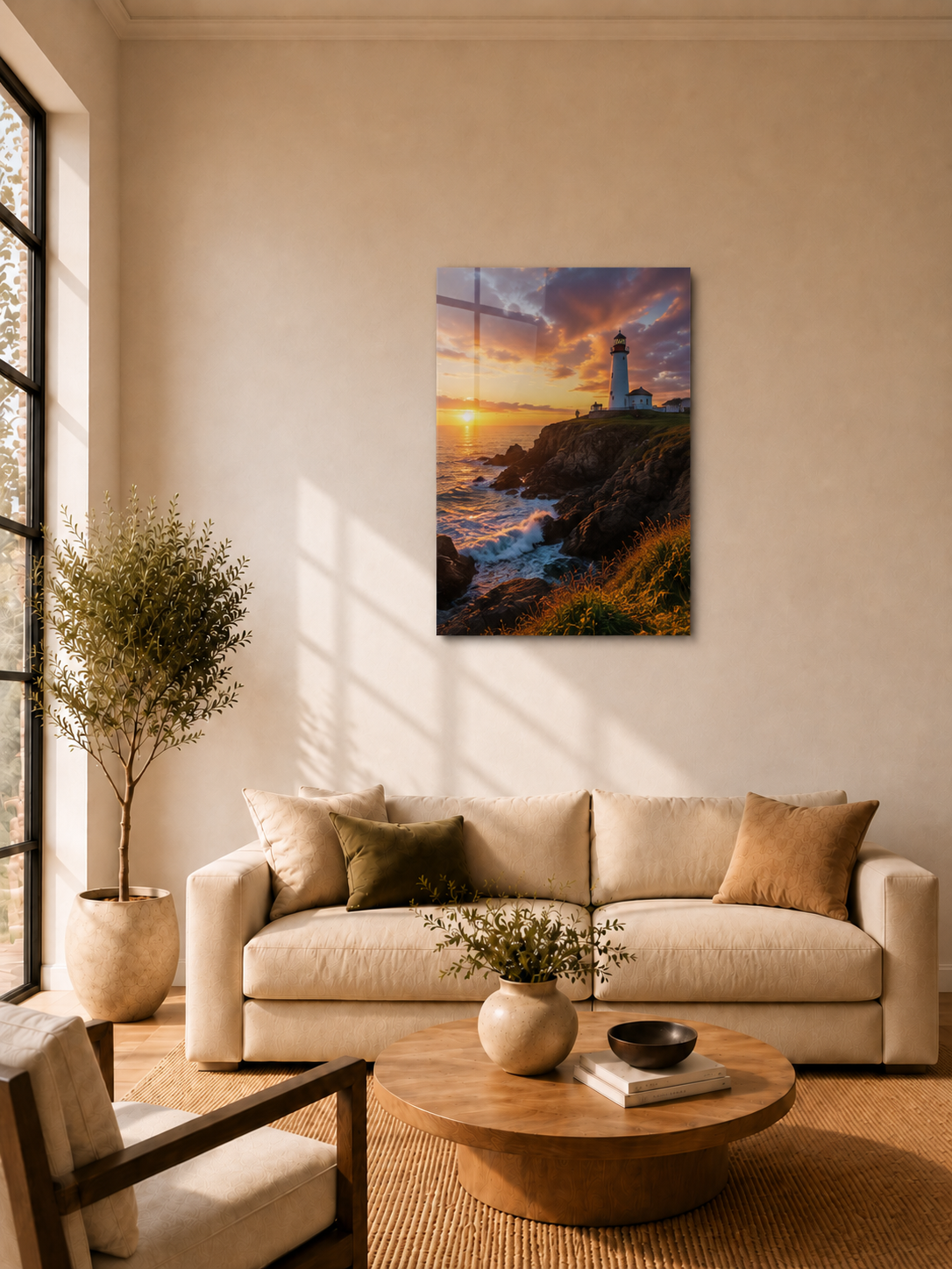 Sunset Beacon: Coastal Lighthouse
