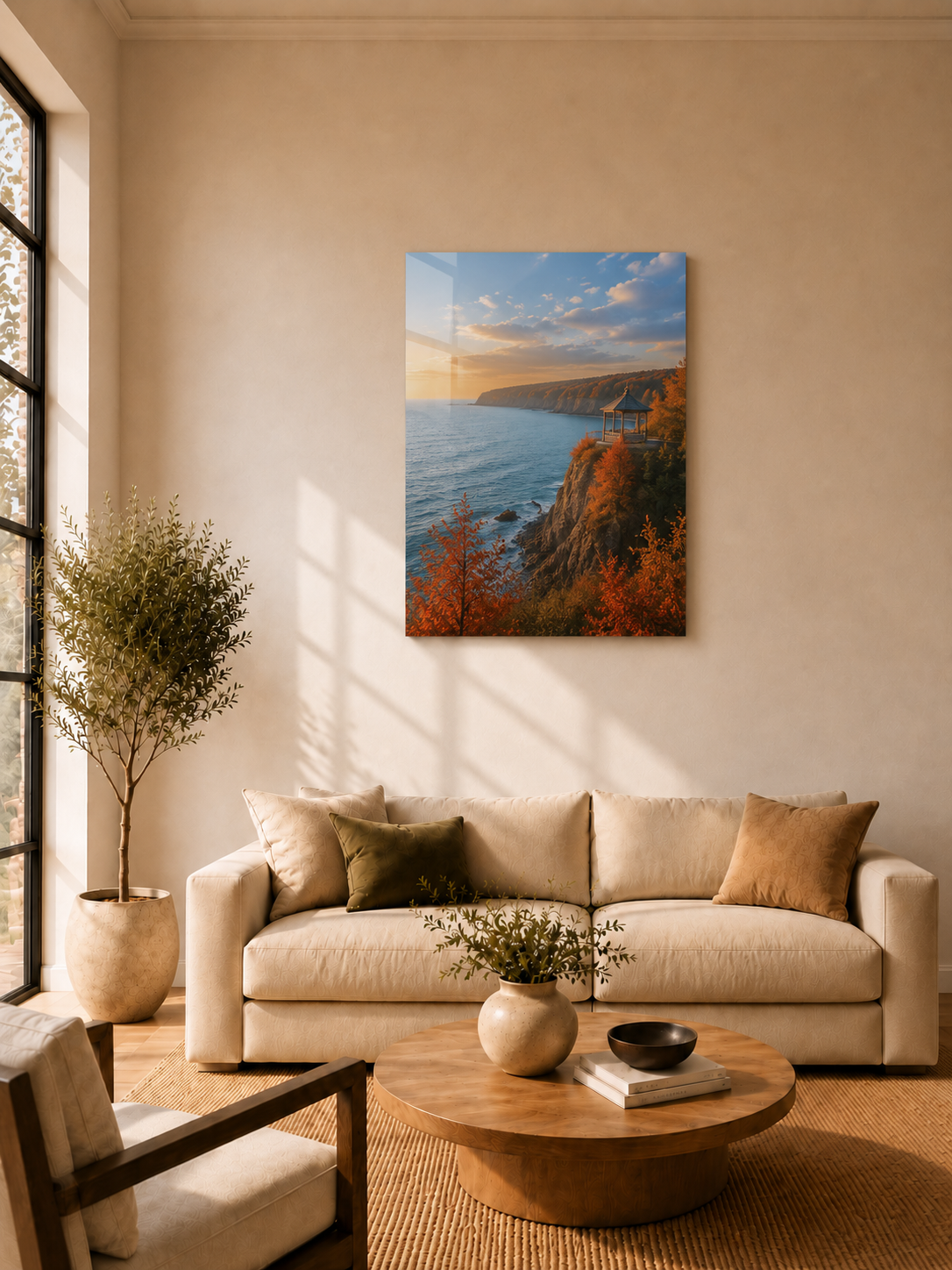 Autumn Gazebo: Coastal Cliff