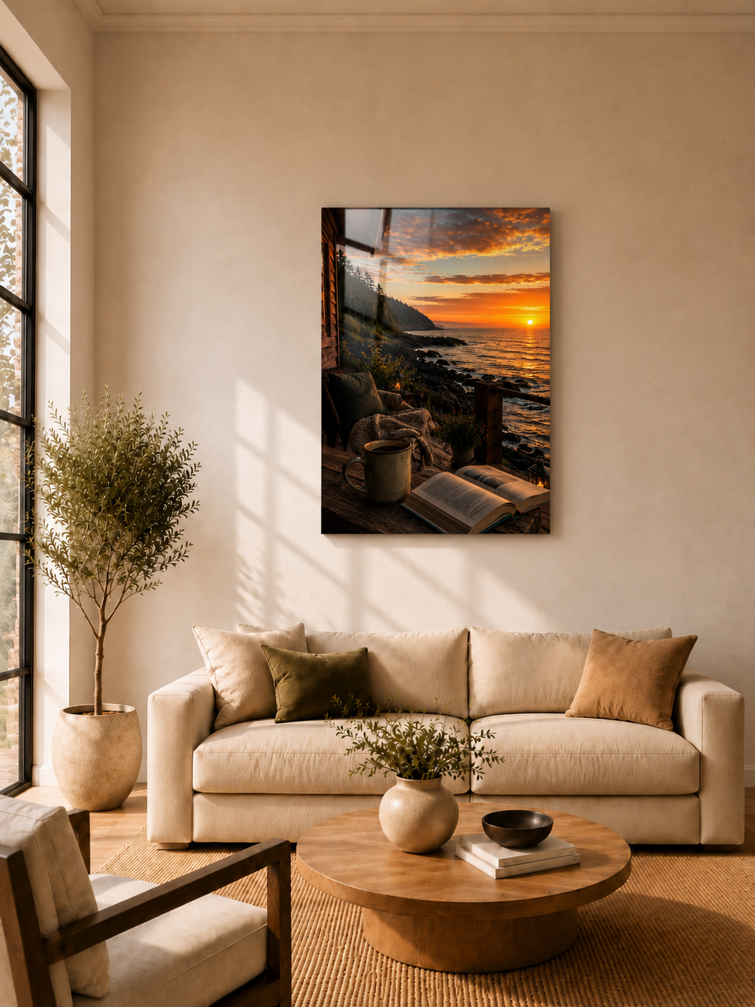 Sunset Reading: Coastal Balcony
