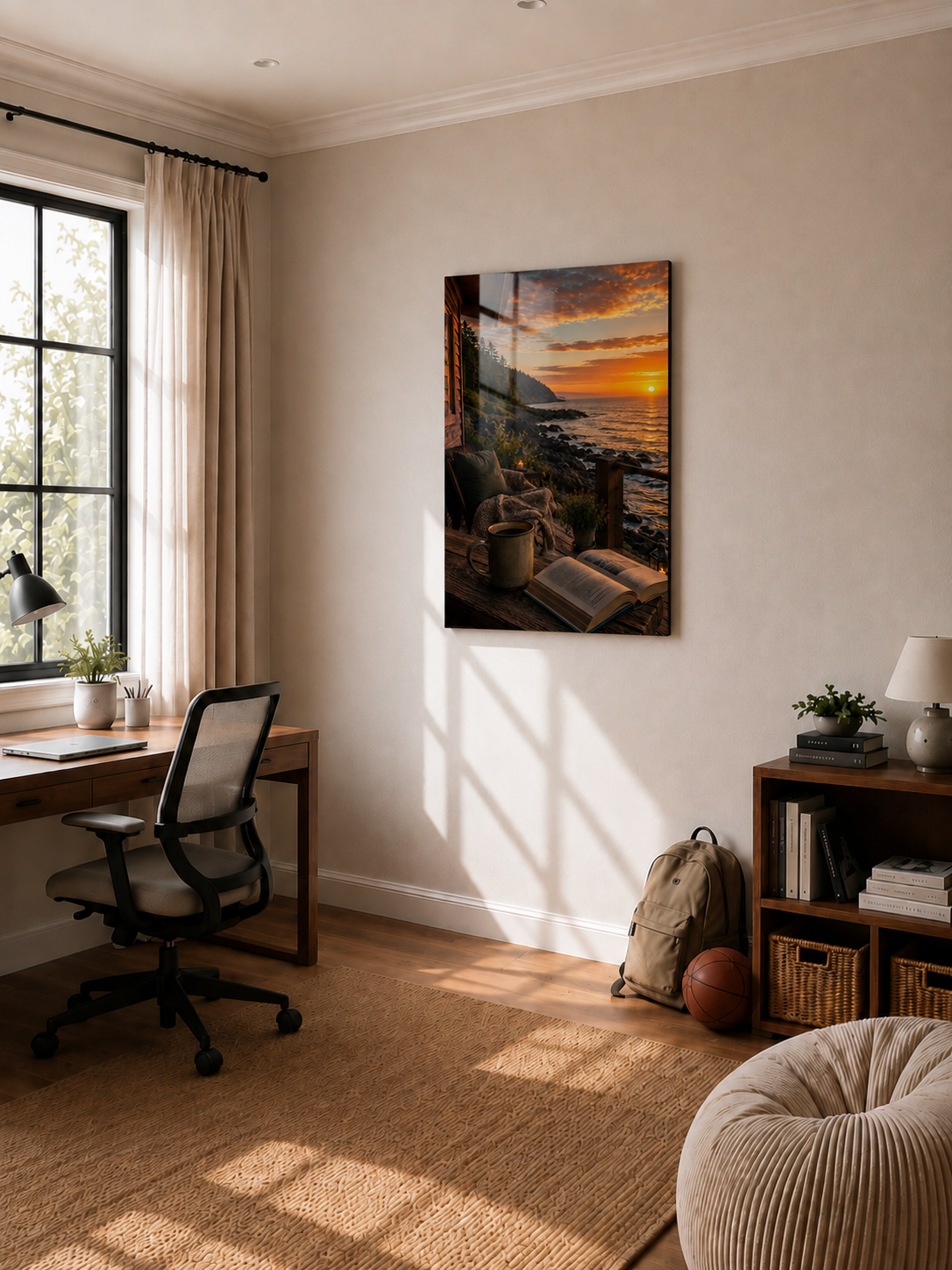 Sunset Reading: Coastal Balcony