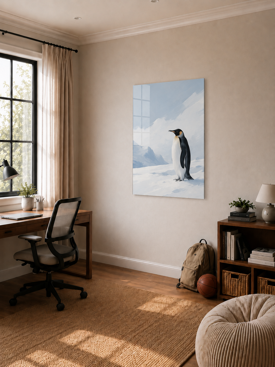 Minimalist Emperor Penguin