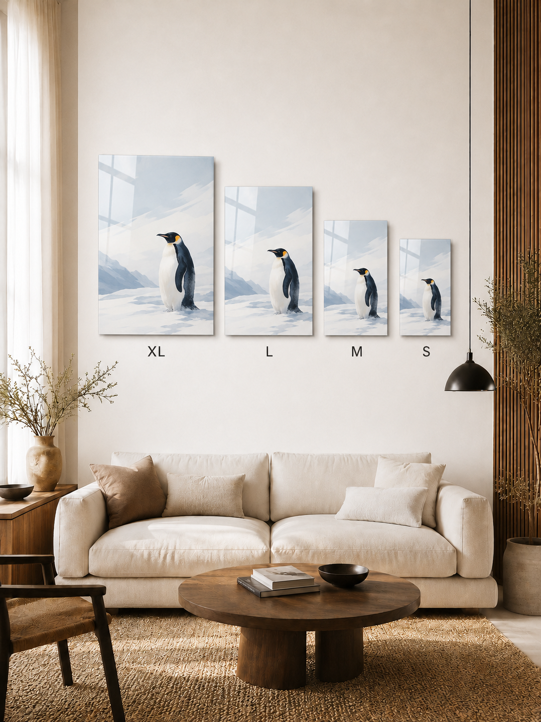 Minimalist Emperor Penguin