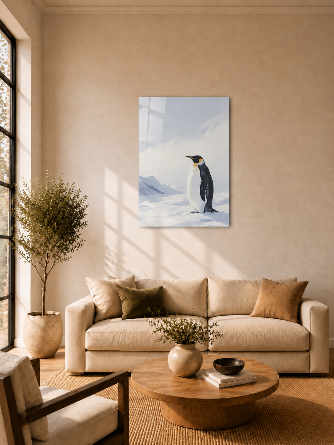 Minimalist Emperor Penguin