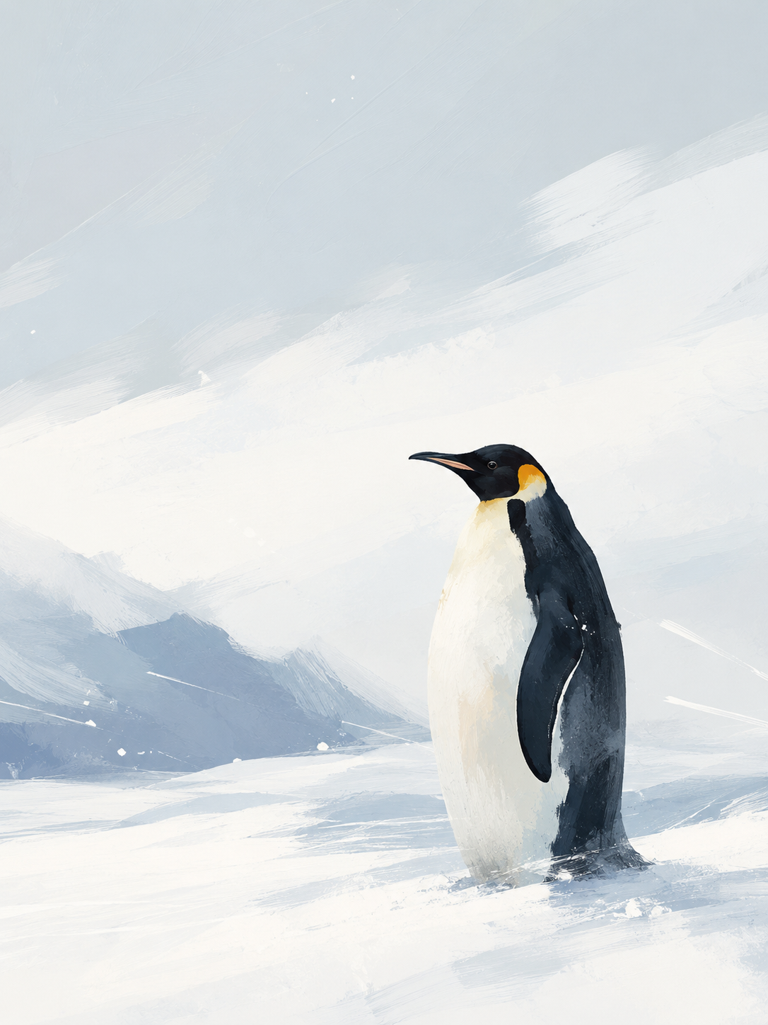 Minimalist Emperor Penguin