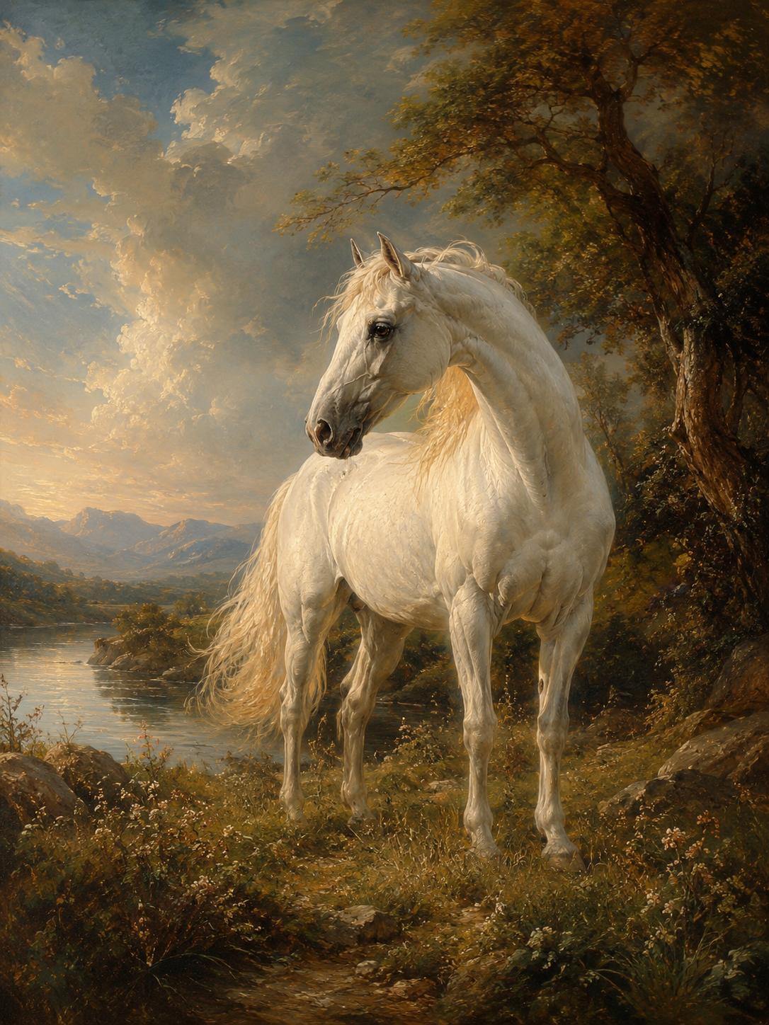 Majestic White Horse