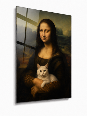 Leonardo da Vinci Mona Lisa with Cat