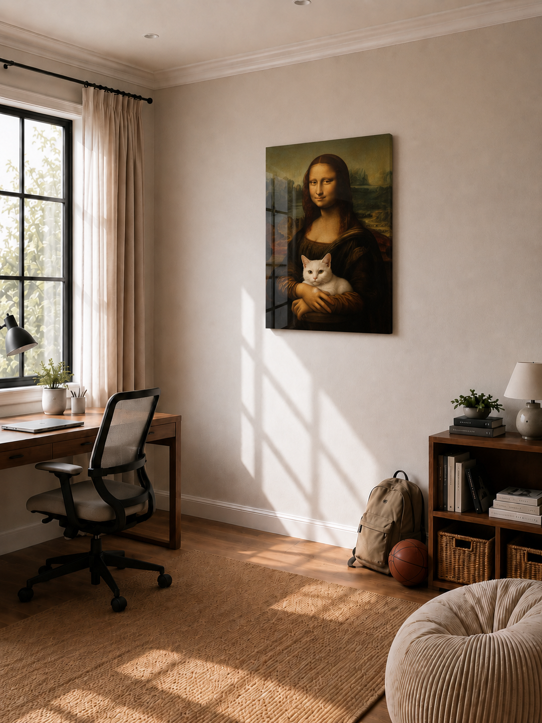 Leonardo da Vinci Mona Lisa with Cat