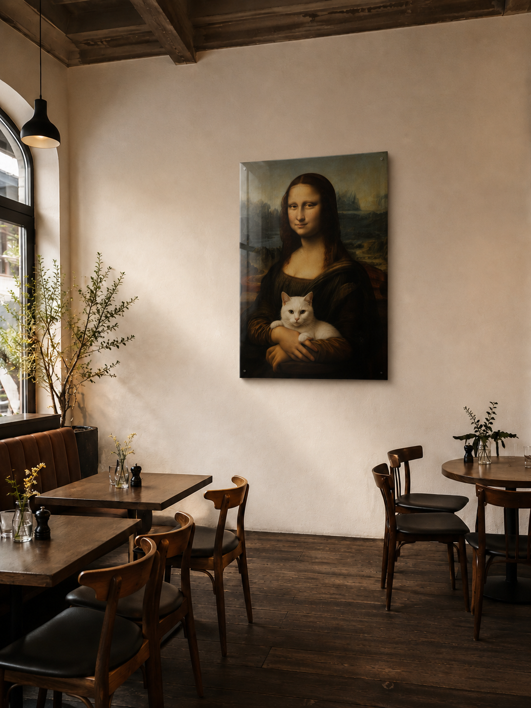 Leonardo da Vinci Mona Lisa with Cat