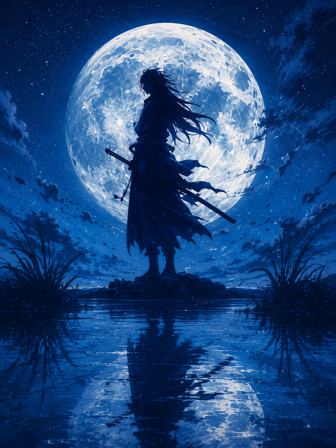 Minimalist Samurai Silhouette