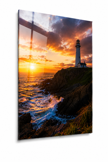 Sunset Beacon: Coastal Lighthouse