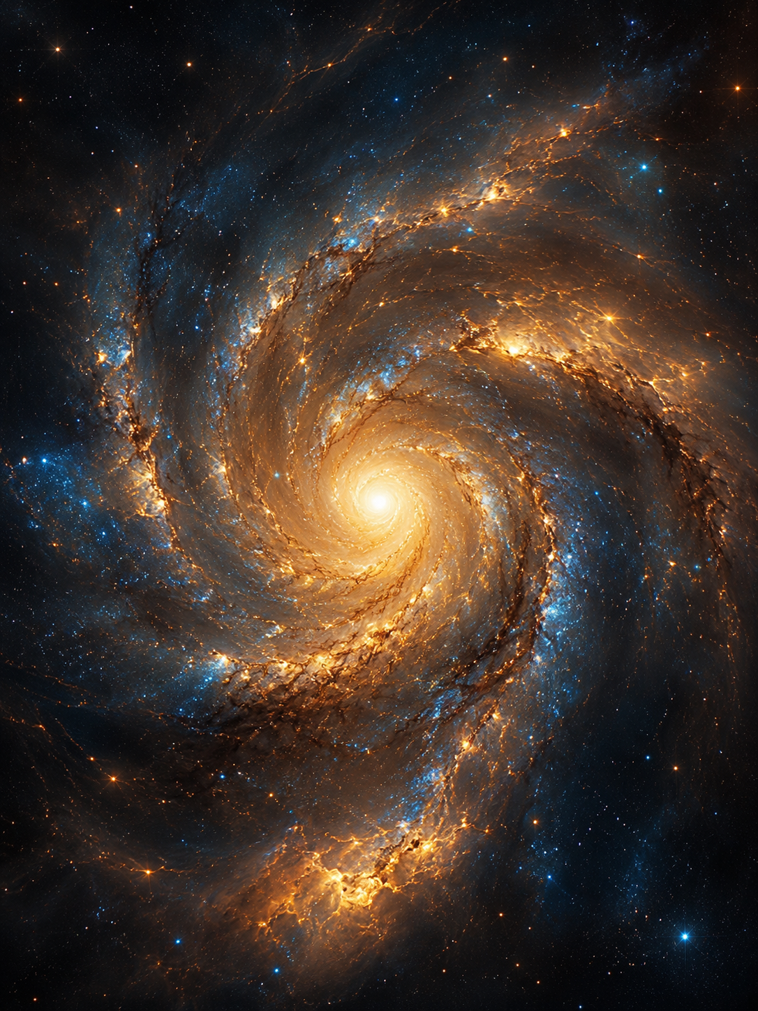 Golden Spiral: Majestic Galaxy