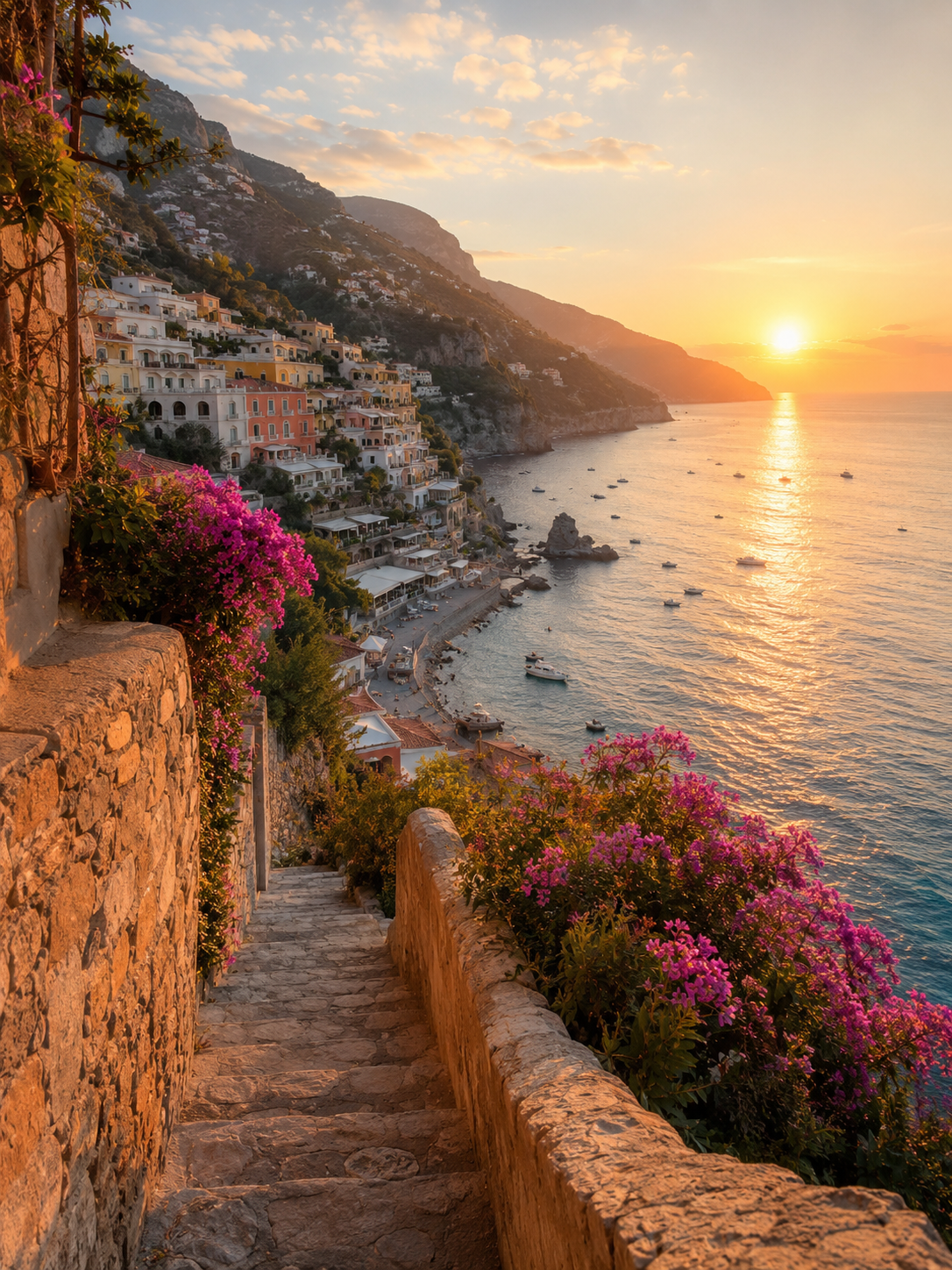Sunset in Positano: Amalfi Coast