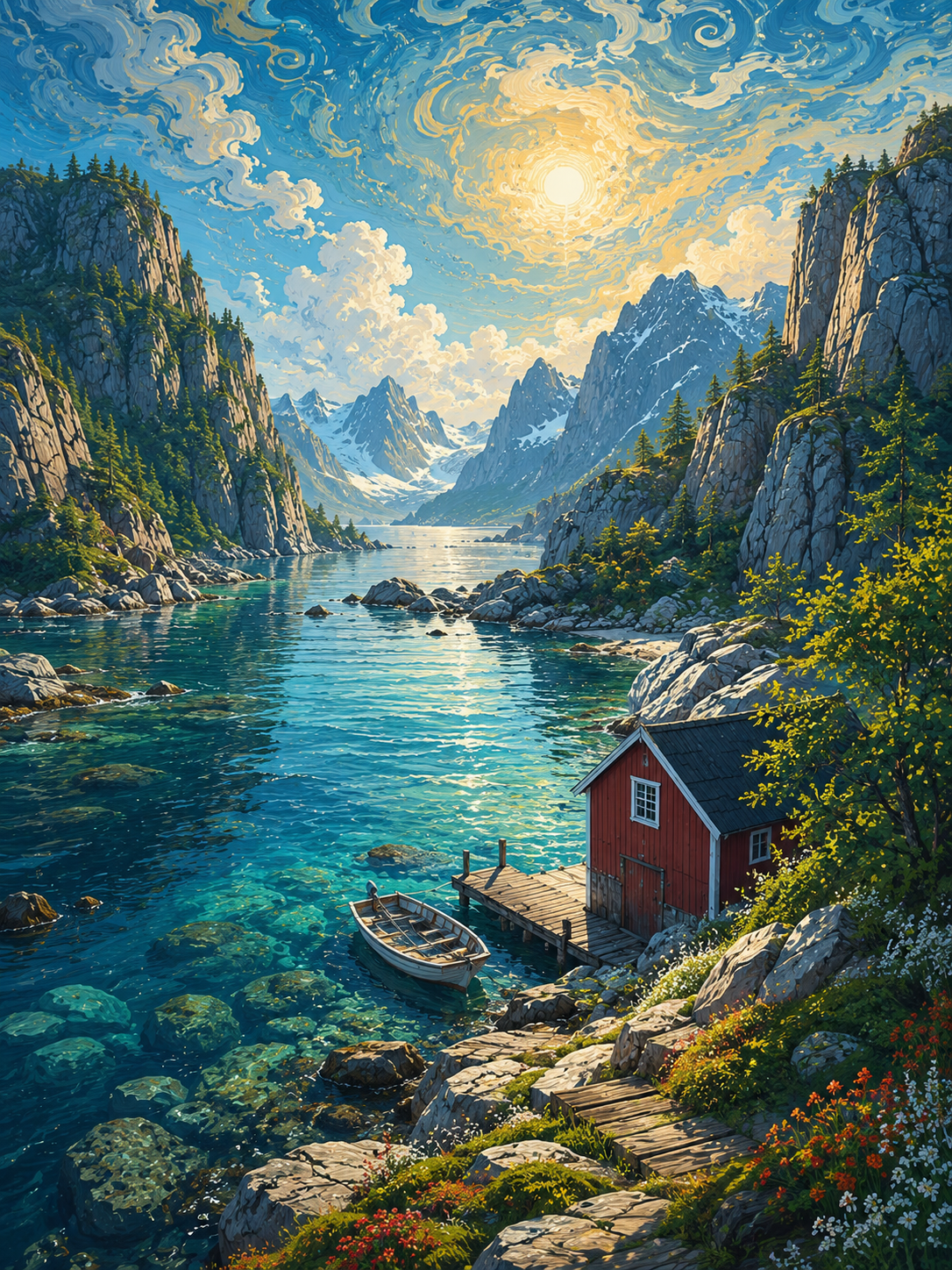 Nordic Fjord: Alpine Lake