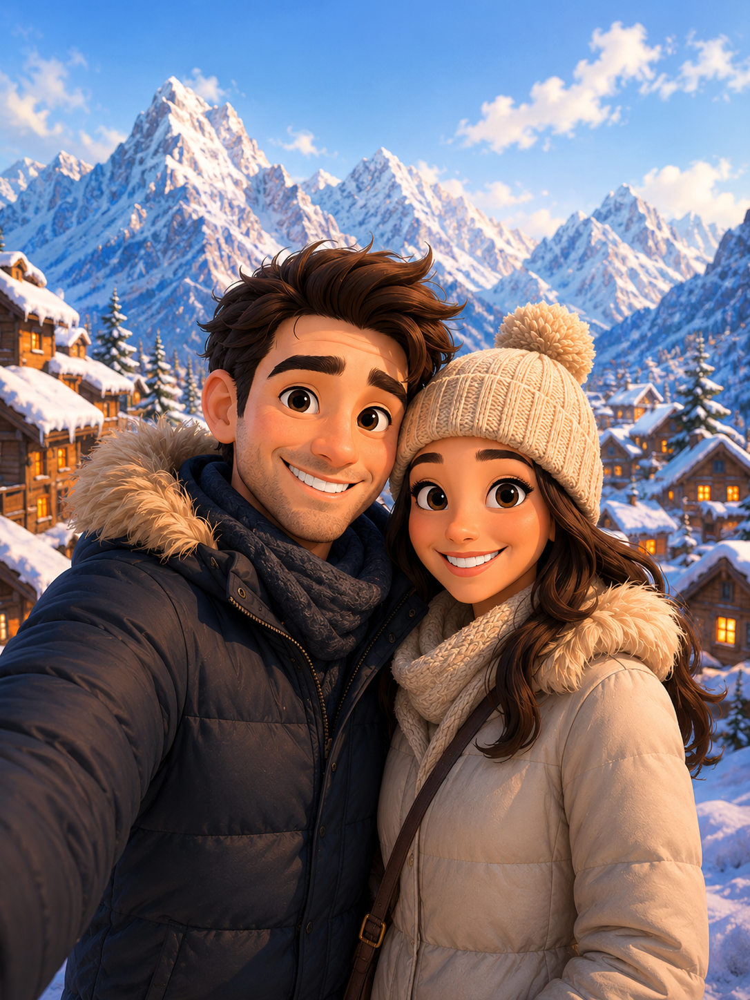 Custom Winter Couple Portrait