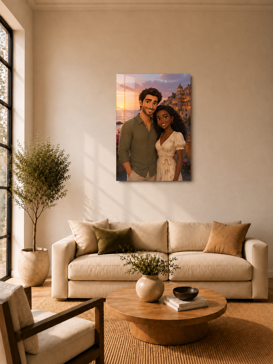 Custom Cartoon Couple Portrait