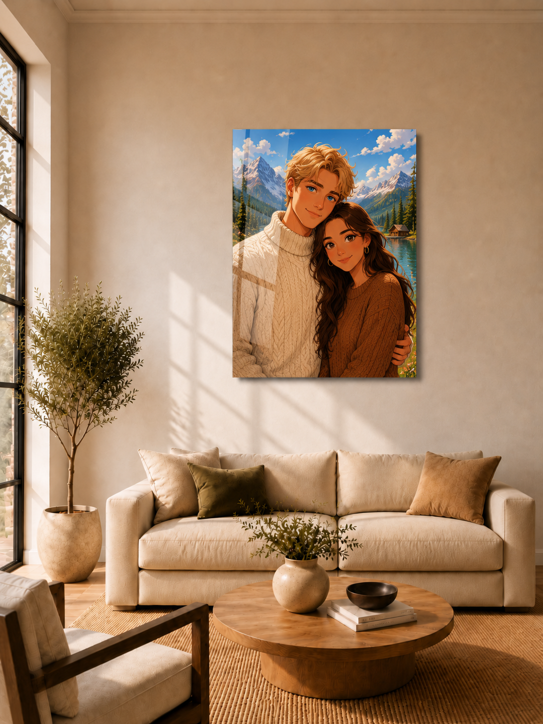 Custom Anime Couple Portrait