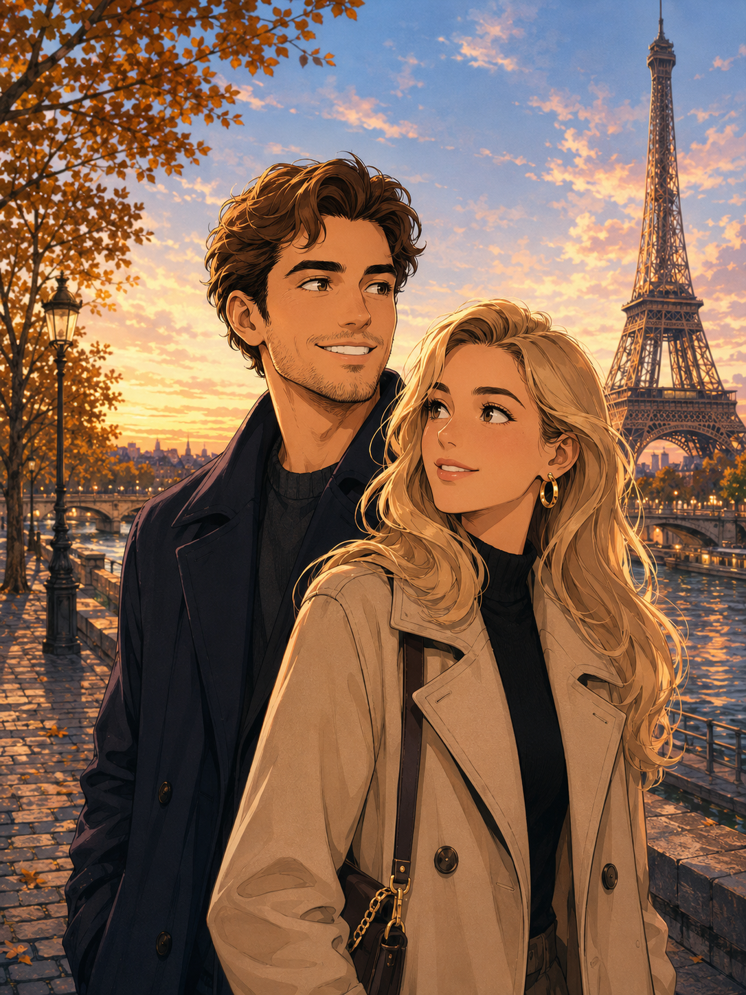 Custom Paris Couple Portrait