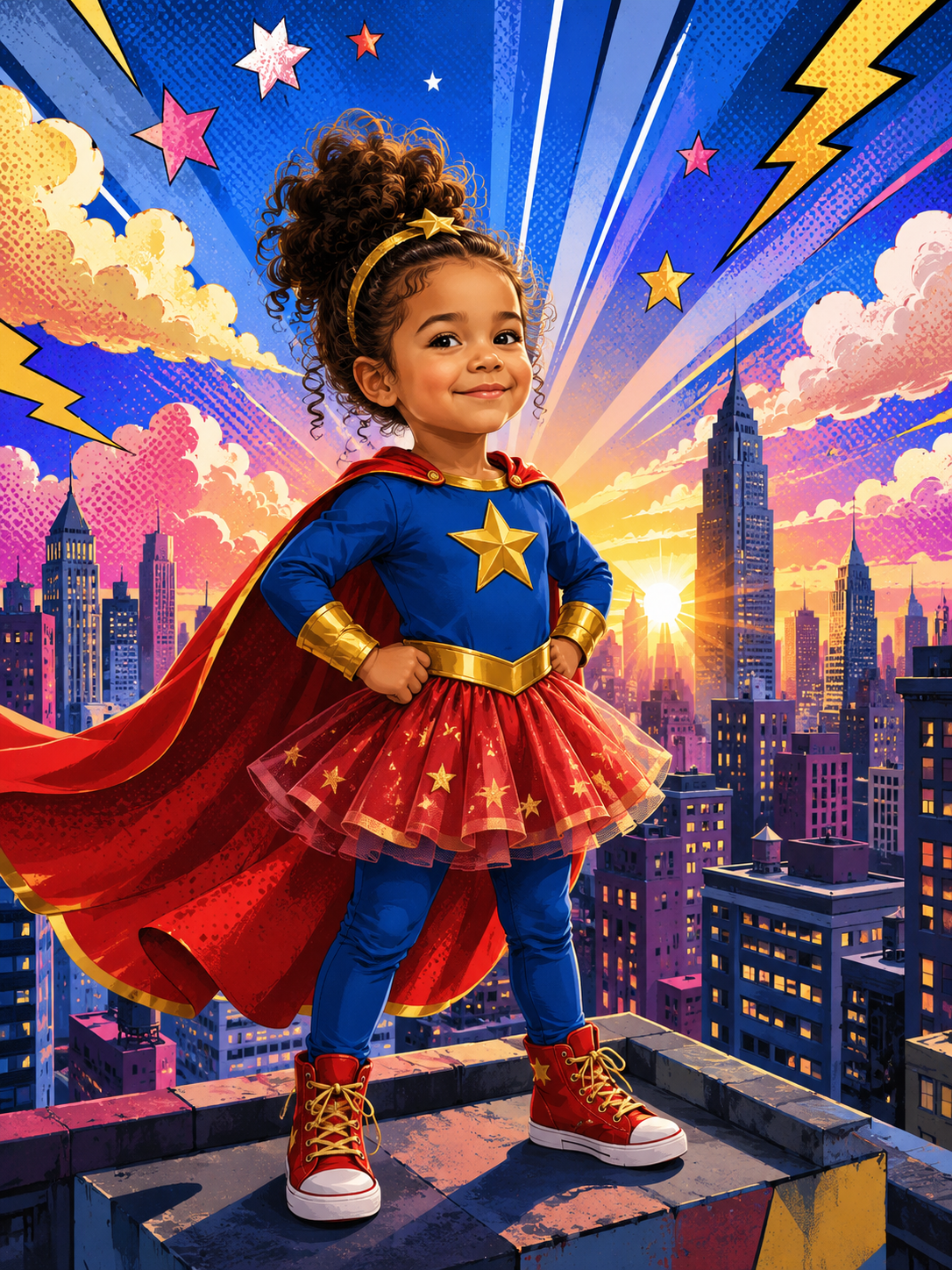 Custom Superhero Kids Portrait