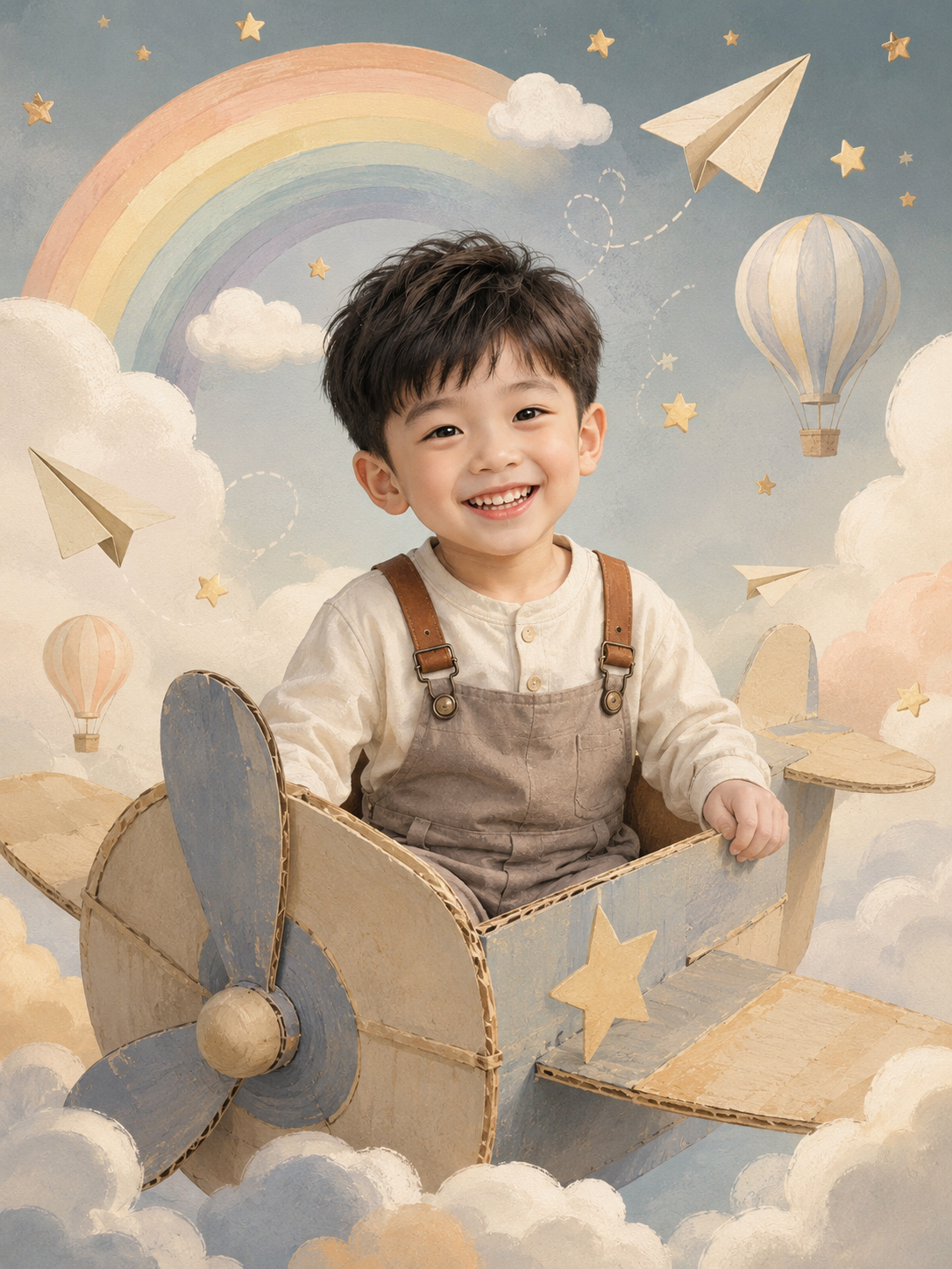 Custom Airplane Kids Portrait