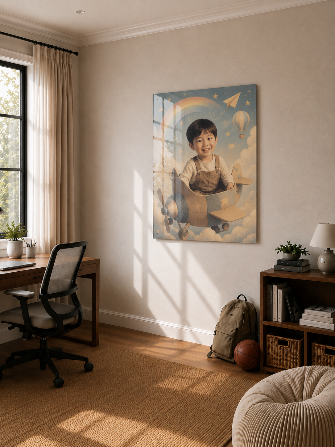 Custom Airplane Kids Portrait