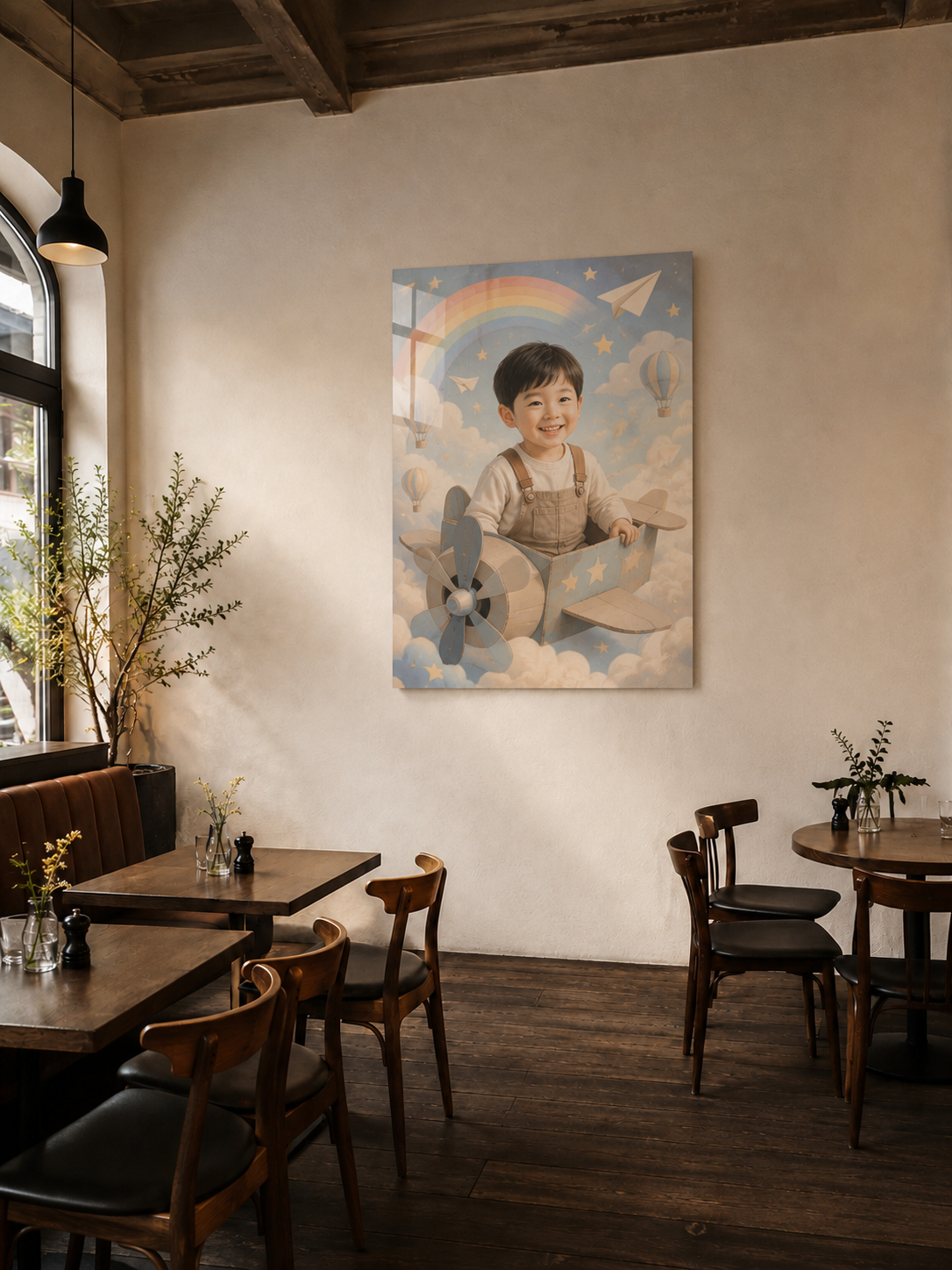 Custom Airplane Kids Portrait