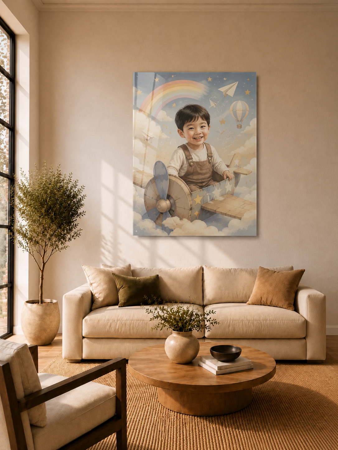 Custom Airplane Kids Portrait
