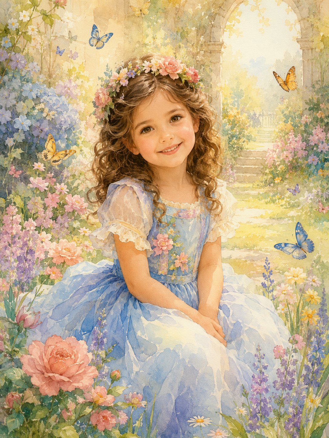 Custom Secret Garden Kids Portrait