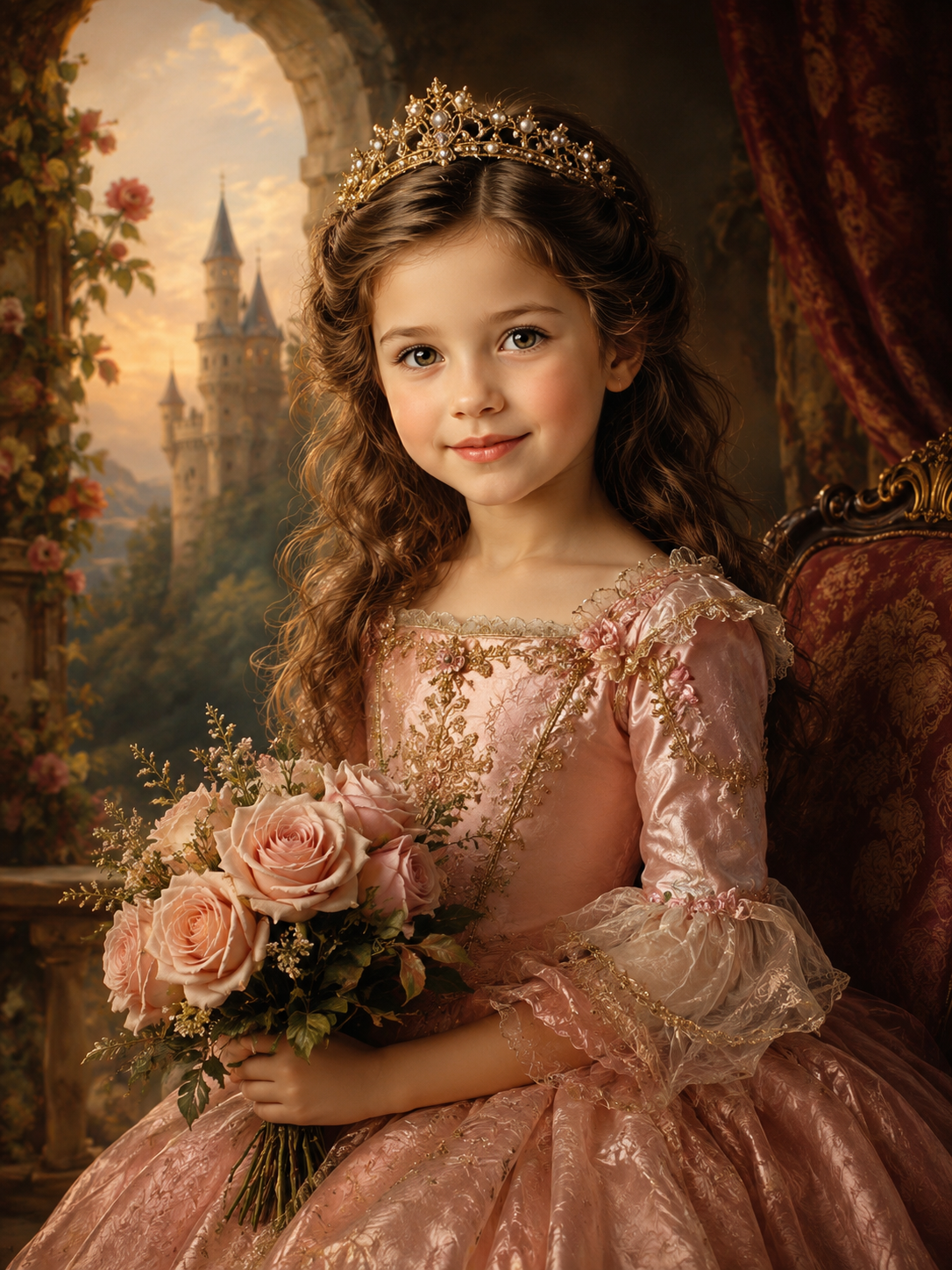 Custom Royal Princess Kids Portrait