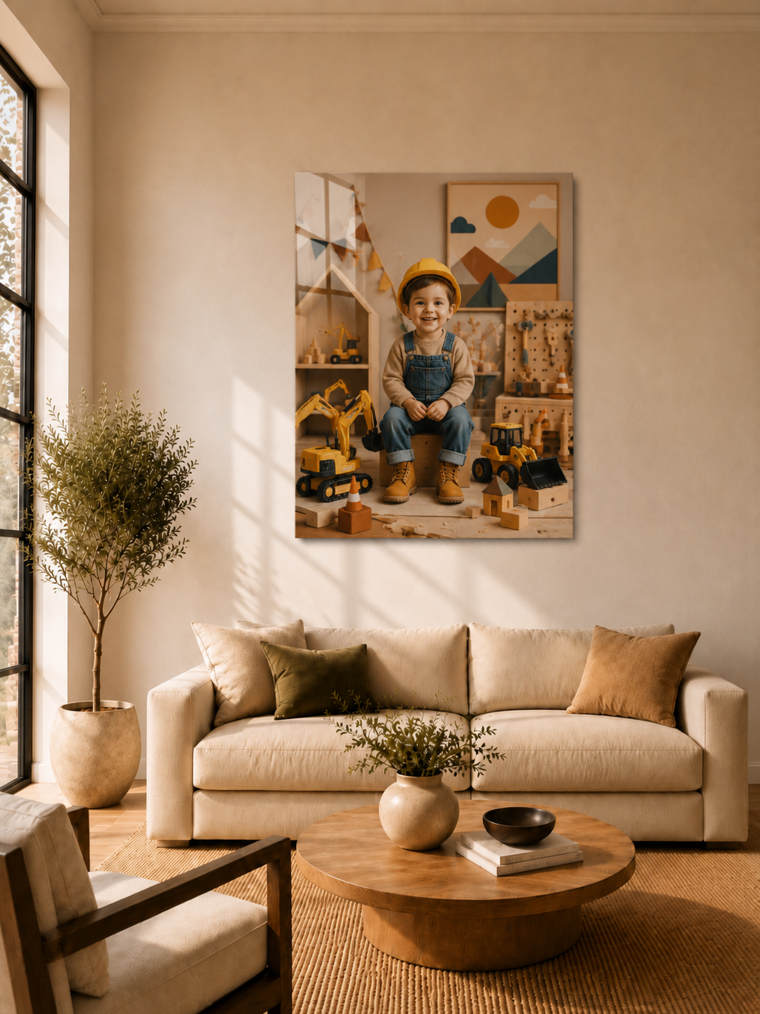 Custom Little Builder Kids Portrait