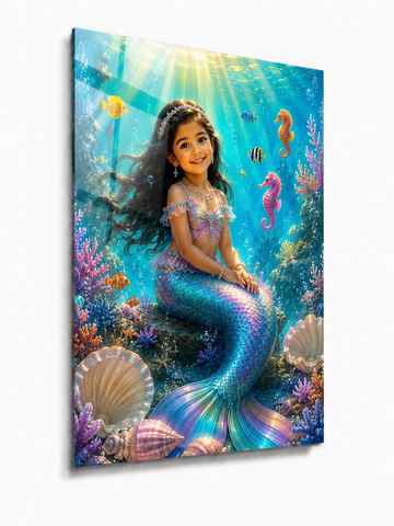 Custom Mermaid Kids Portrait