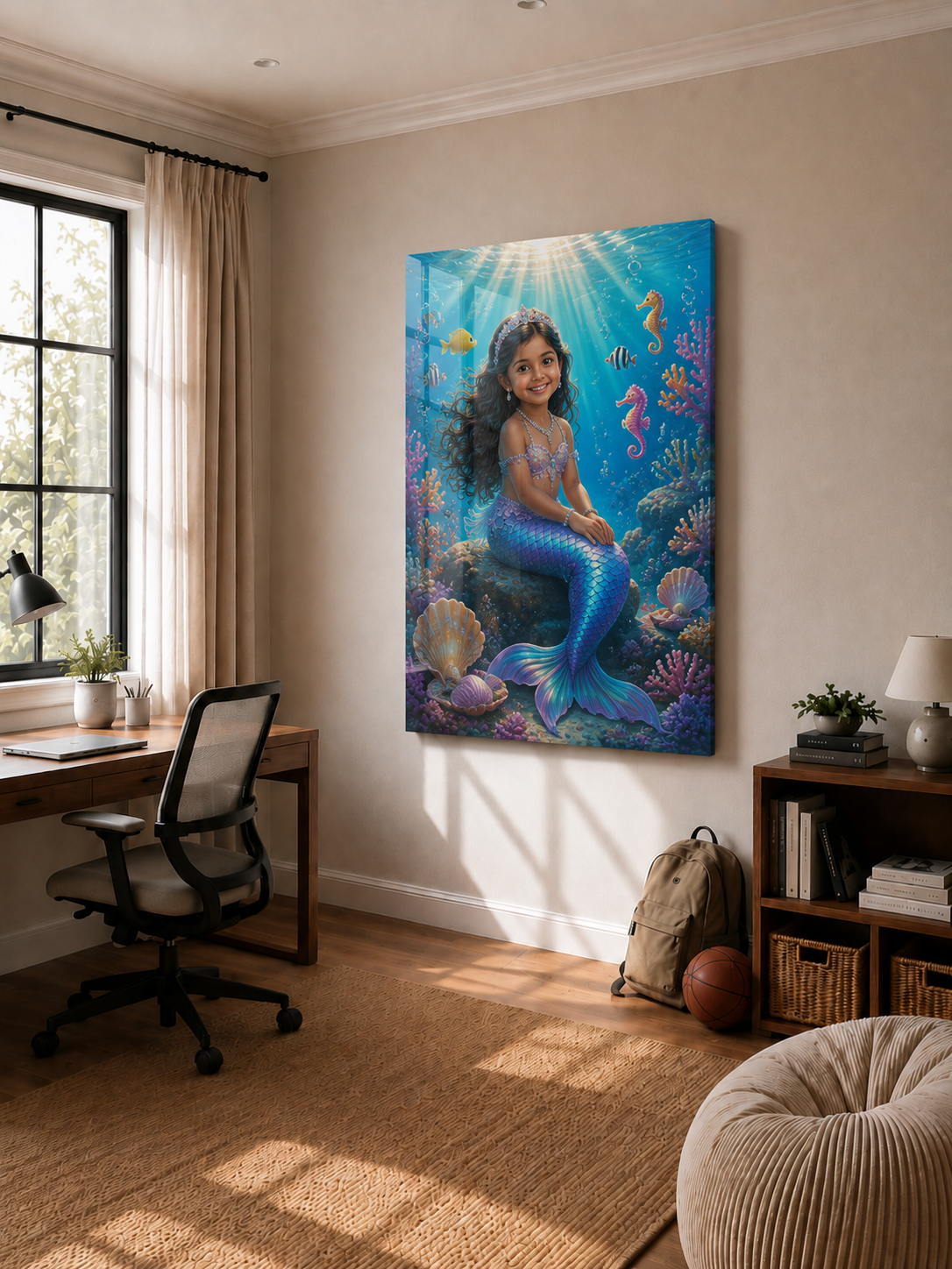Custom Mermaid Kids Portrait
