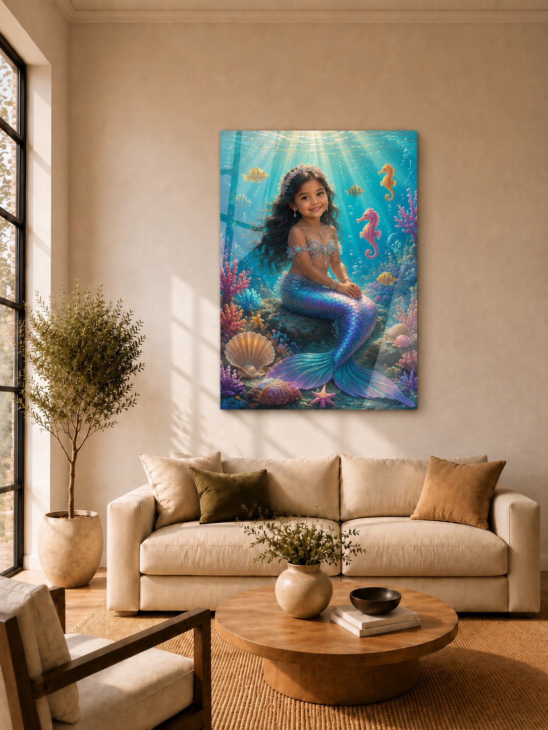 Custom Mermaid Kids Portrait