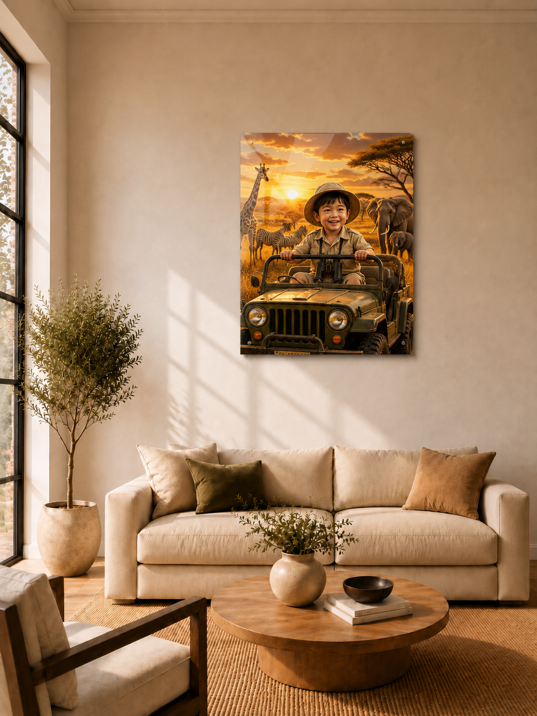 Custom Safari Kids Portrait