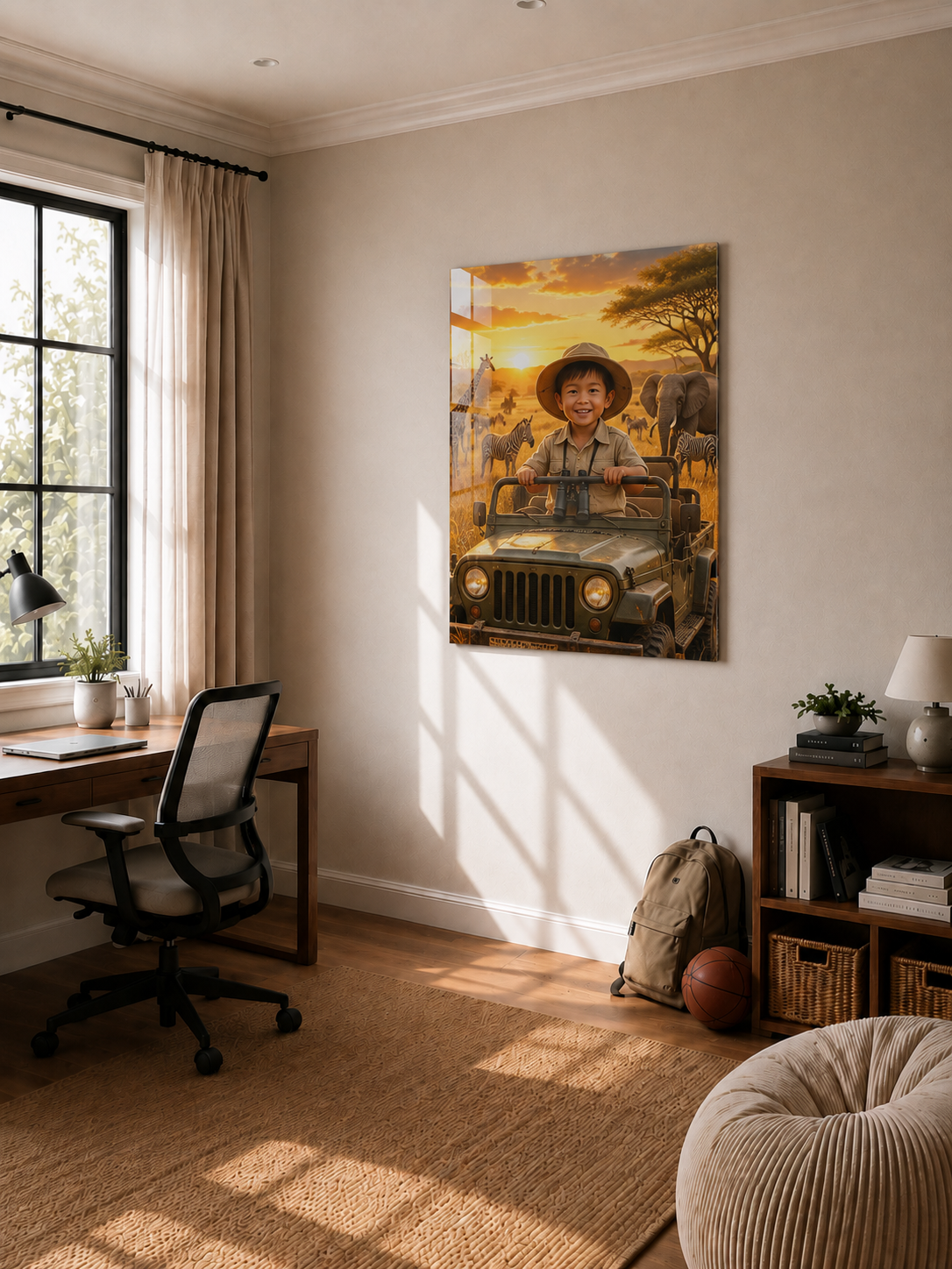 Custom Safari Kids Portrait
