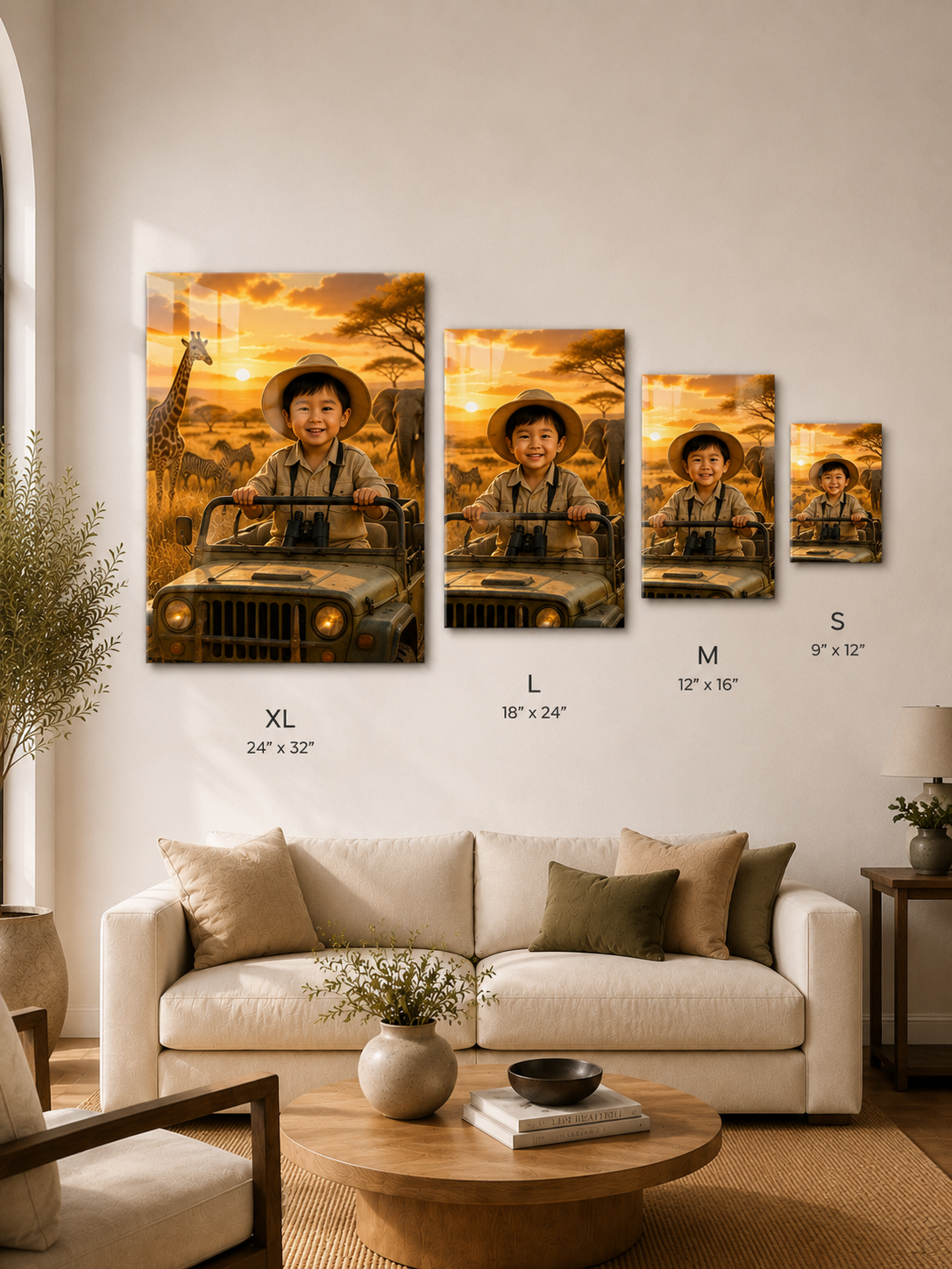 Custom Safari Kids Portrait
