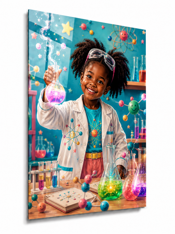 Custom Little Scientist Kids Portrait