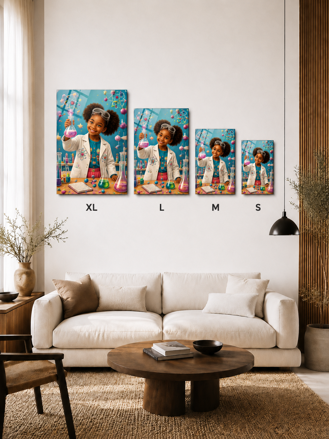 Custom Little Scientist Kids Portrait