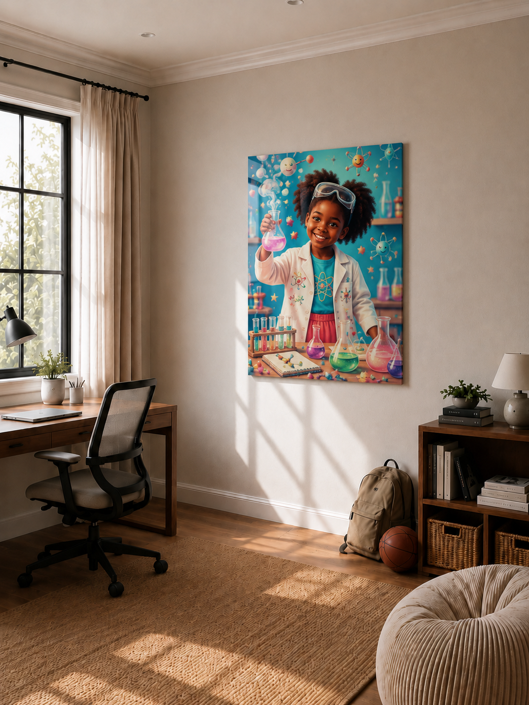 Custom Little Scientist Kids Portrait