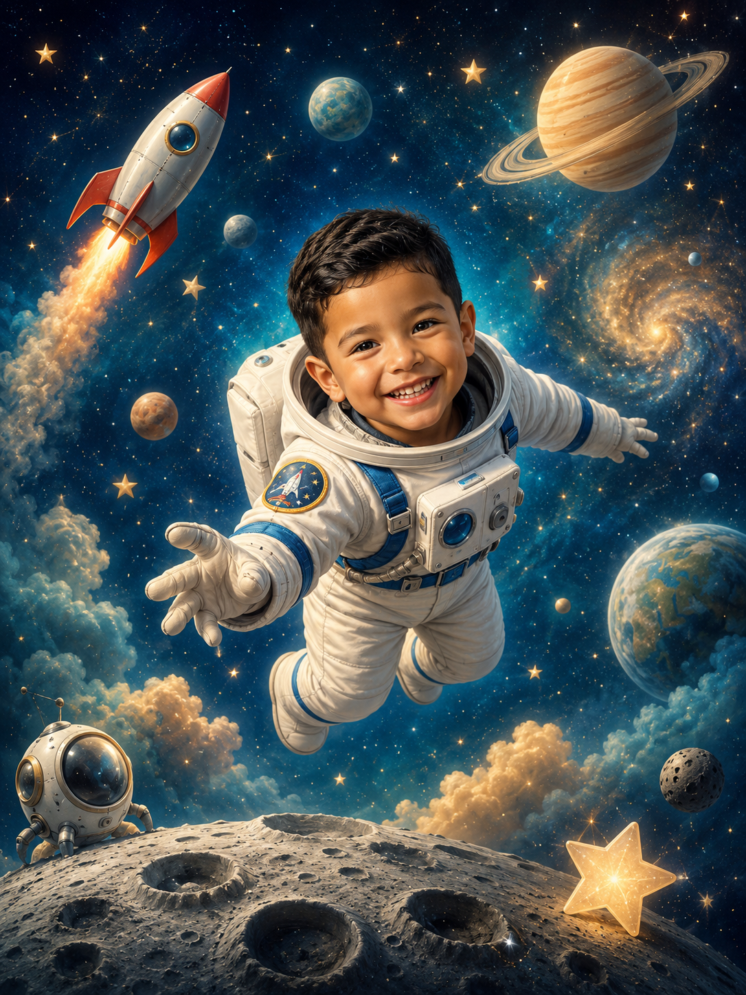 Custom Astronaut Kids Portrait