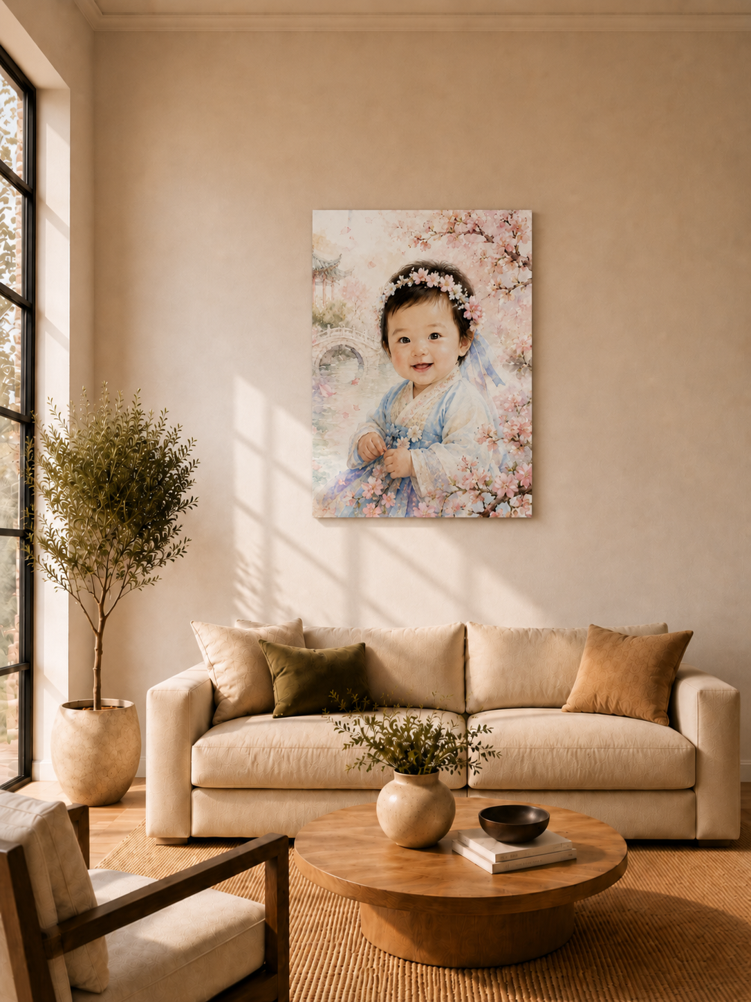 Custom Watercolor Kids Portrait