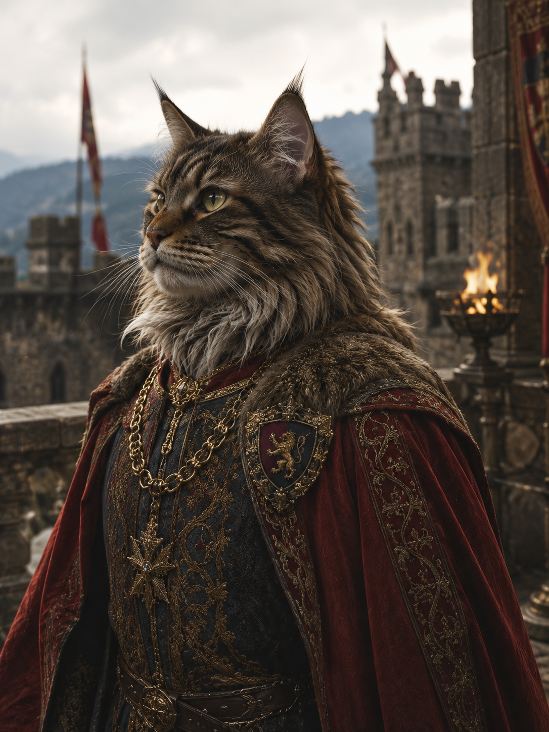 Custom Royal Maine Coon Cat
