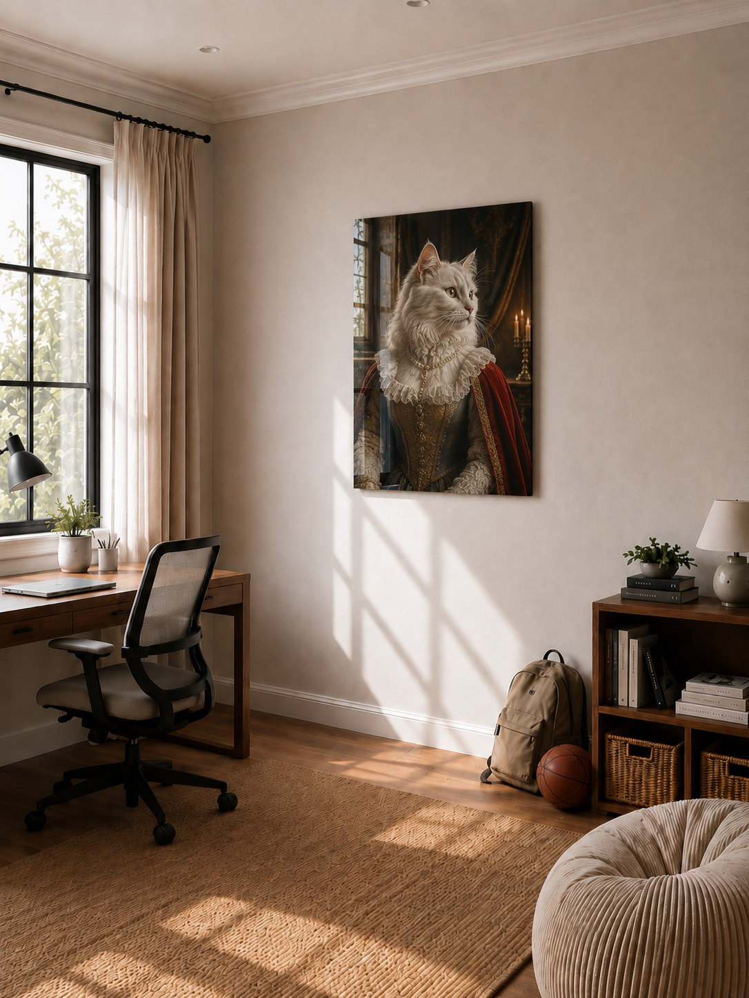Custom The Queen White Cat