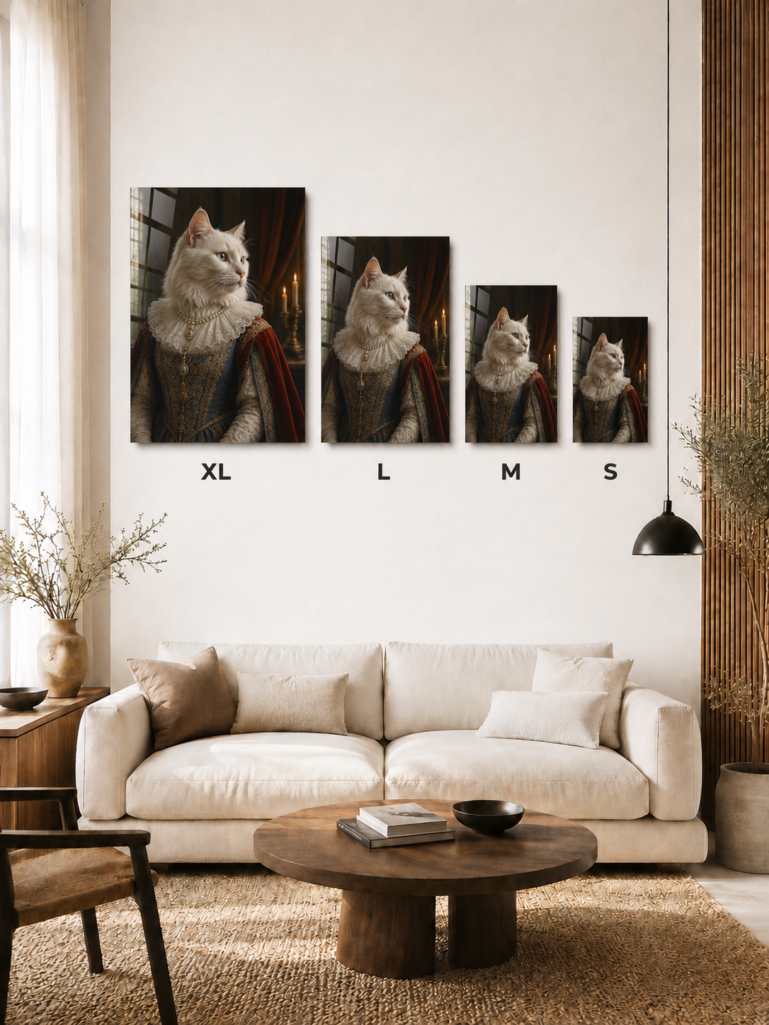 Custom The Queen White Cat