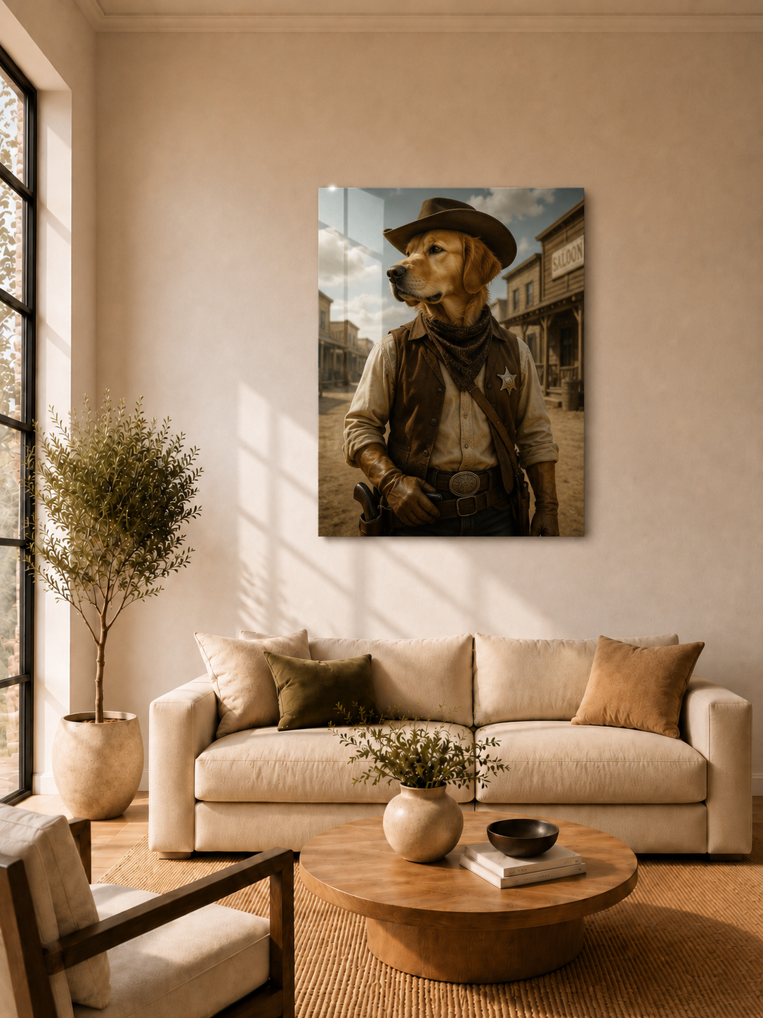 Custom The Sheriff Golden Retriever