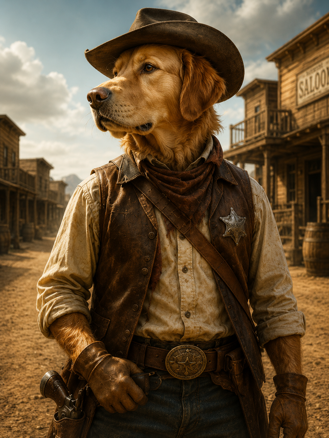 Custom The Sheriff Golden Retriever