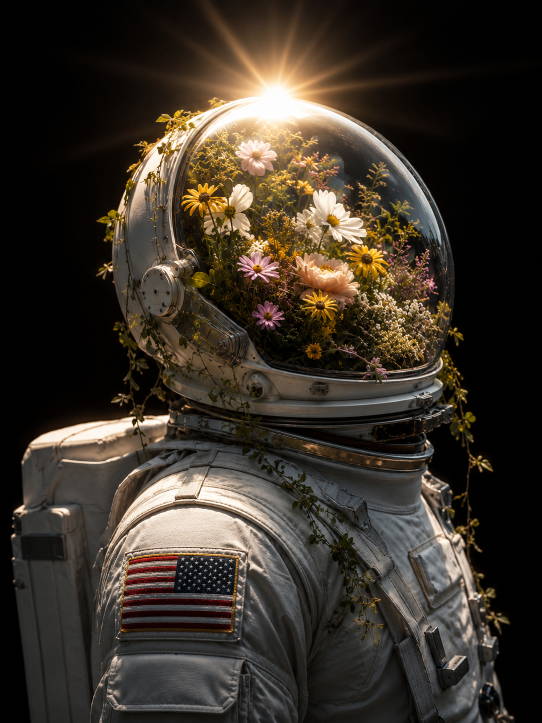 Floral Astronaut Helmet