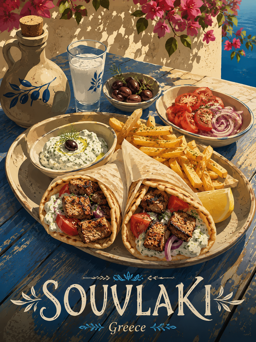 Vintage Greek Souvlaki